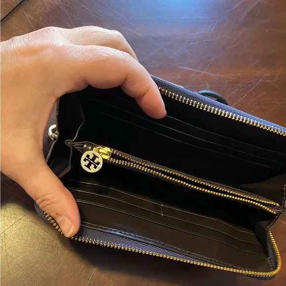 Tory Burch Black and Orange Clutch - Picture 3 of 5